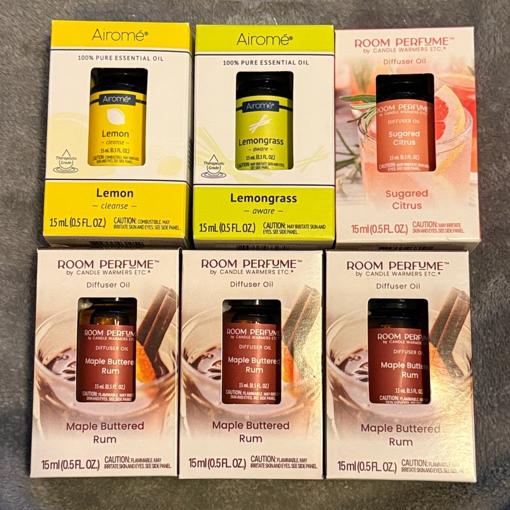 Airome Gardenia Porcelain Essential Oil Diffuser with 7 Oils NWT - Picture 6 of 9